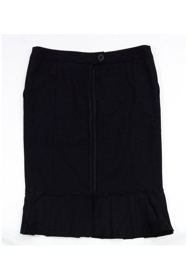 Current Boutique-Dolce & Gabbana - Black Wool Blend Pencil Skirt Sz 10