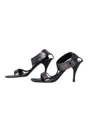 Current Boutique-Donald J Pliner - Silver T-Strap Pumps Sz 7.5