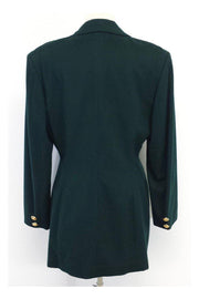 Current Boutique-Donna Karan - Green Wool & Cashmere Jacket Sz 10