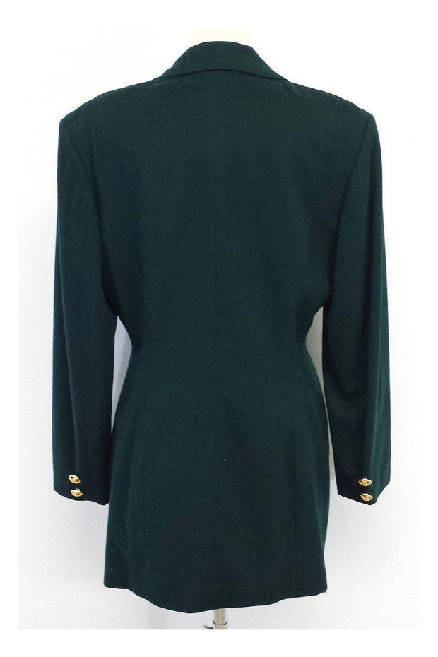 Current Boutique-Donna Karan - Green Wool & Cashmere Jacket Sz 10