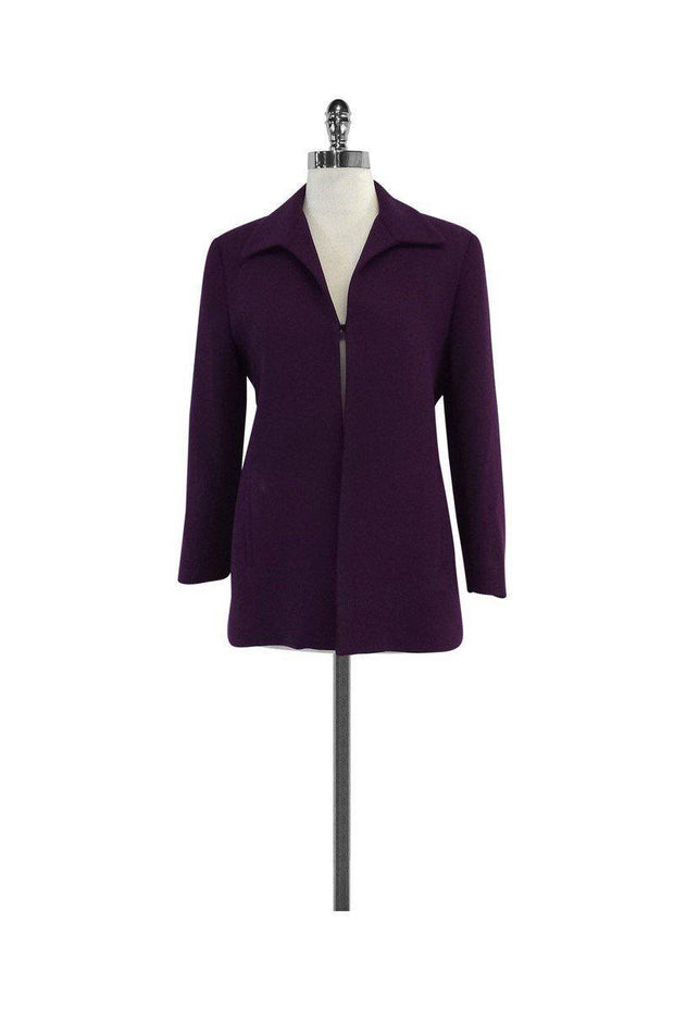 Current Boutique-Donna Karan - Purple Wool Jacket Sz 4