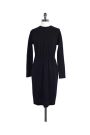 Current Boutique-Donna Karan - Black Wool Long Sleeve Dress Sz 4