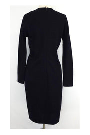 Current Boutique-Donna Karan - Black Wool Long Sleeve Dress Sz 4