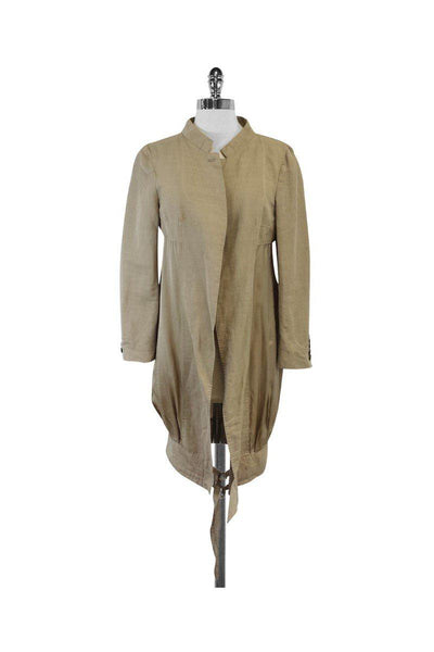 Current Boutique-Dries Van Noten - Long Open Beige Jacket Sz 6