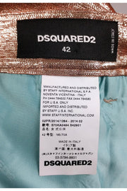 Current Boutique-DSQUARED2 - Rose Gold Metallic Pants Sz 6
