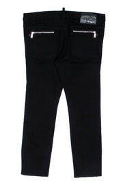 Current Boutique-DSQUARED2 - Black Fitted Jeans w/ Zippers Sz 16