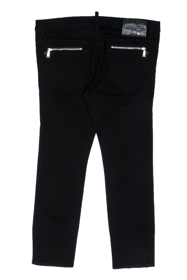 Current Boutique-DSQUARED2 - Black Fitted Jeans w/ Zippers Sz 16