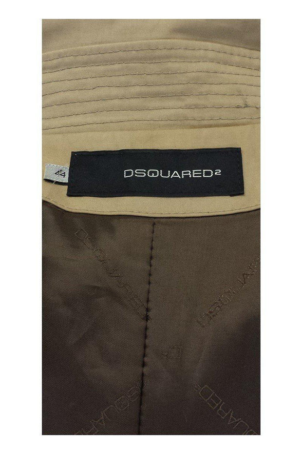Current Boutique-DSQUARED2 - Tan Cotton Utility Trench Coat Sz 8
