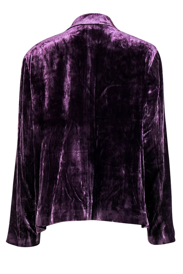 Current Boutique-Eileen Fisher - Purple Velvet Blazer Sz XL