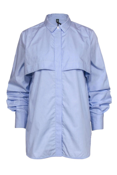 Current Boutique-Eleventy - Blue & White Striped Button Down Top Sz 4