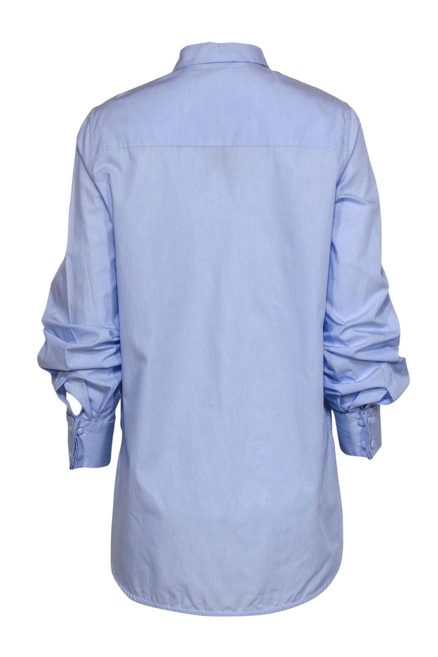 Current Boutique-Eleventy - Blue & White Striped Button Down Top Sz 4