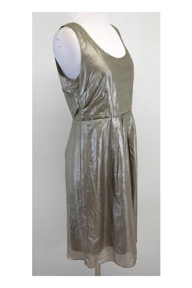 Current Boutique-Elie Tahari - Metallic Sleeveless Dress Sz 10