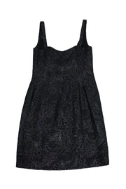 Current Boutique-Elie Tahari - Black & Silver Brocade Sheath Dress Sz 2