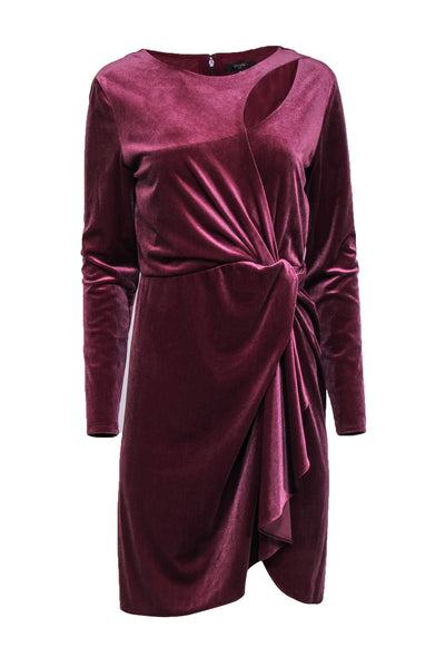 Current Boutique-Tahari - Mauve Pink Velvet Long Sleeve Sz M