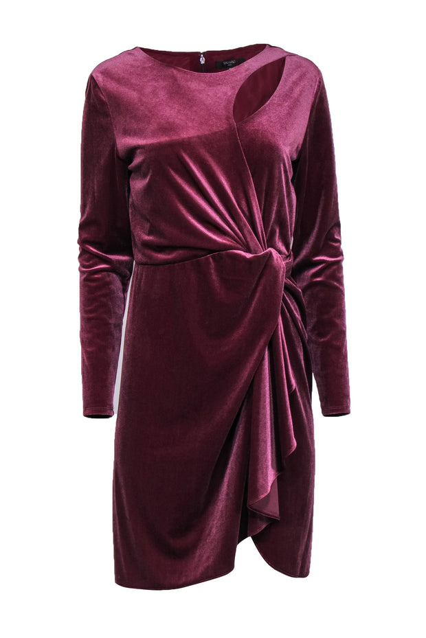 Current Boutique-Tahari - Mauve Pink Velvet Long Sleeve Sz M