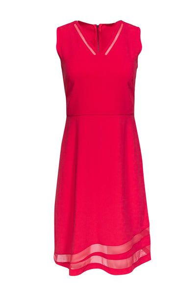 Current Boutique-Elie Tahari - Hot Pink Fit & Flare w/ Silk Panels Sz 2