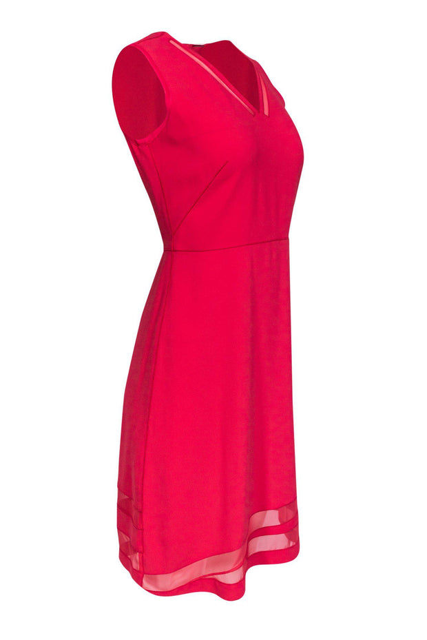 Current Boutique-Elie Tahari - Hot Pink Fit & Flare w/ Silk Panels Sz 2