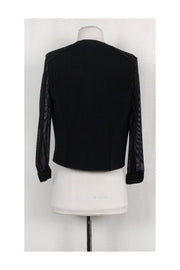 Current Boutique-Elie Tahari - Black & Blue Mesh Jacket Sz 0