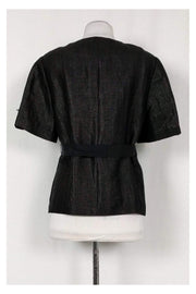 Current Boutique-Elie Tahari - Black Linen Blend Jacket Sz 8