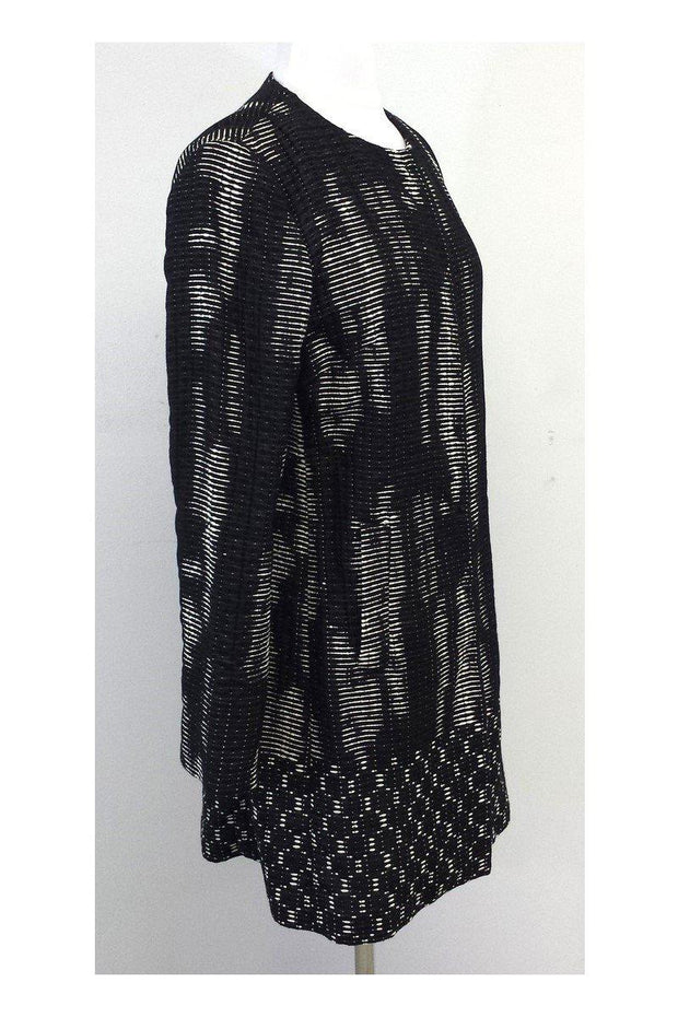 Current Boutique-Elie Tahari - Black & White Textured Print Jacket Sz M