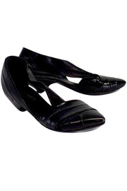 Current Boutique-Elisanero - Black Leather Pointed Toe Low Heels Sz 6.5