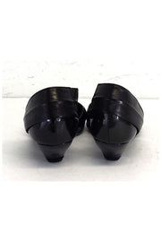Current Boutique-Elisanero - Black Leather Pointed Toe Low Heels Sz 6.5