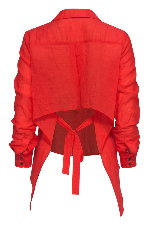 Current Boutique-Elizabeth & James - Coral Open-Back Button-Up Top Sz XS