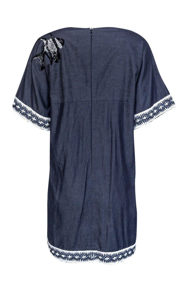 Current Boutique-Elle Sasson - Oversized Chambray Dress w/ Beading Sz S