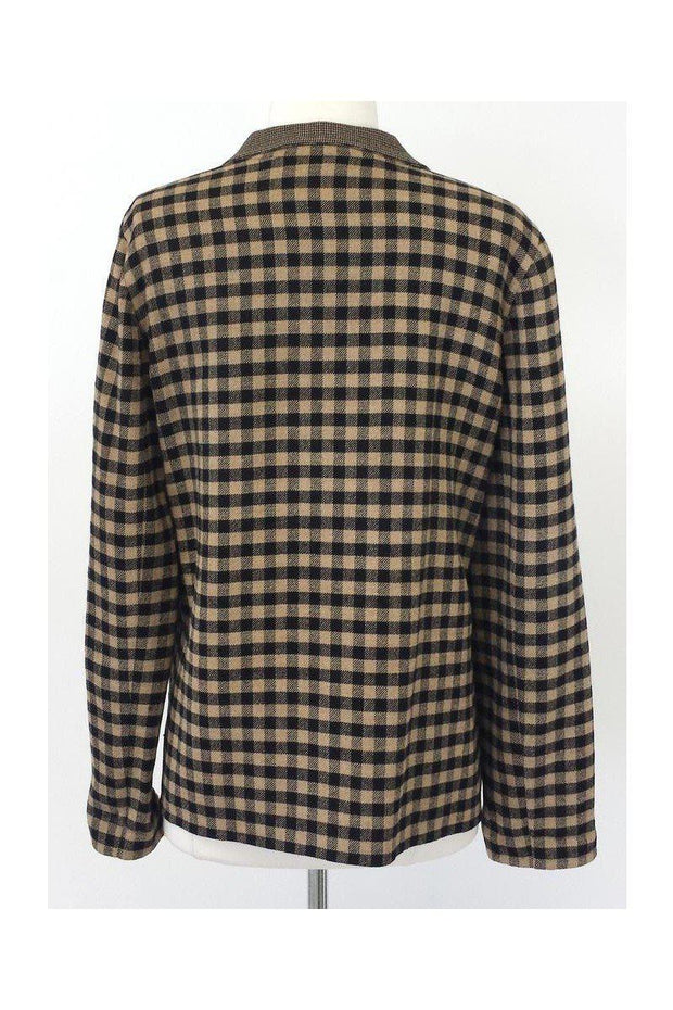 Current Boutique-Ellen Tracy - Plaid Wool Blend Open Front Jacket Sz 6