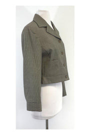 Current Boutique-Emporio Armani - Black & Cream Houndstooth Wool Jacket Sz 6