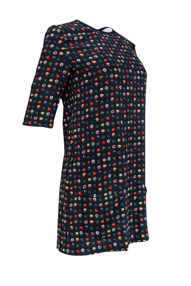 Current Boutique-Equipment - Black Shift Dress w/ Floral Print Sz XS