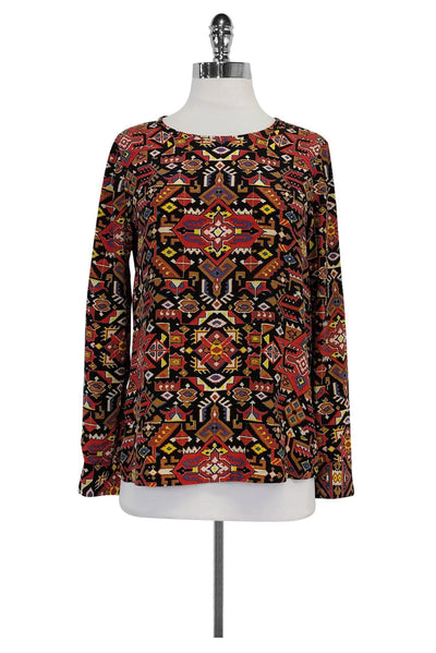 Current Boutique-Equipment - Multicolor Tribal Print Top Sz XS