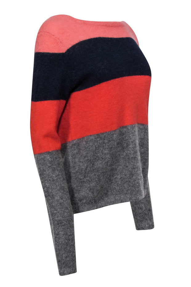 Current Boutique-Equipment - Multicolored Colorblocked Fuzzy Sweater Sz M