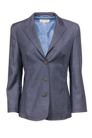Current Boutique-Escada - Blue Micro-Polka Dot Blazer Sz 8