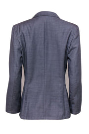 Current Boutique-Escada - Blue Micro-Polka Dot Blazer Sz 8