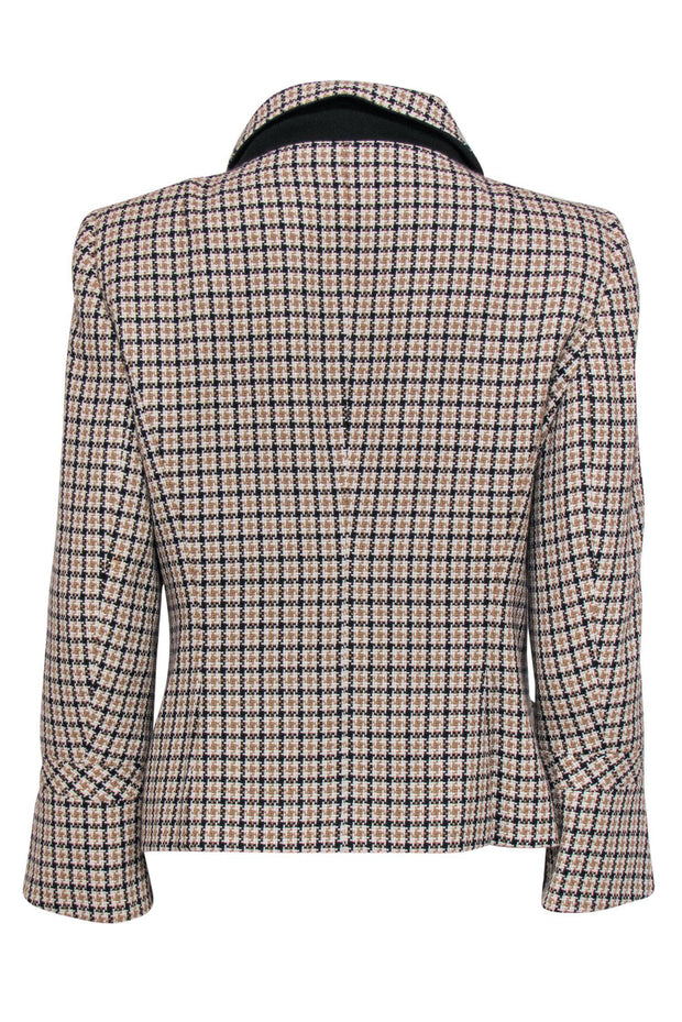 Current Boutique-Escada - Taupe & White Herringbone Tweed Blazer Sz 10