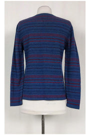 Current Boutique-Escada - Blue & Red Beaded Cardigan Sz 8