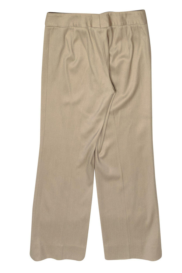 Current Boutique-Escada - Beige Wool & Cotton Straight Leg Trousers Sz 4