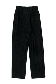 Current Boutique-Escada - Vintage Black Sparkly Textured Straight Leg Trousers Sz 4