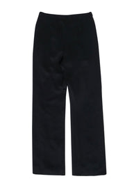 Current Boutique-Escada - Black Straight Leg Trousers w/ Iridescent Rhinestones Strips Sz 6