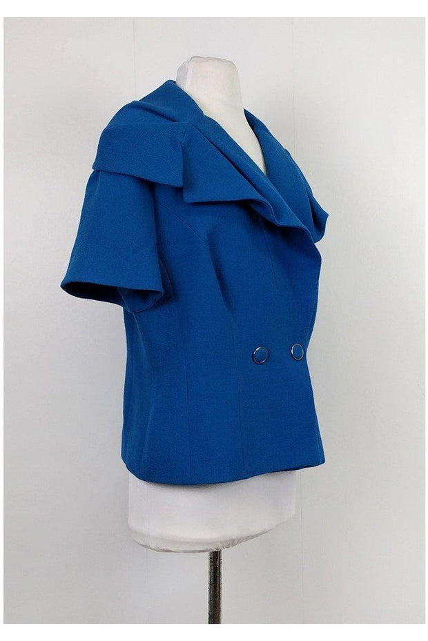 Current Boutique-Escada - Capelet Blue Jacket Sz 12