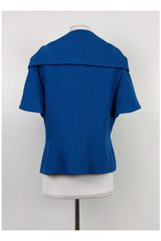 Current Boutique-Escada - Capelet Blue Jacket Sz 12