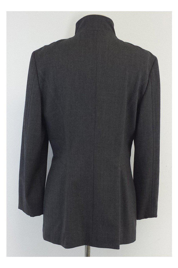 Current Boutique-Escada - Grey Wool Blend Zip Jacket Sz 8
