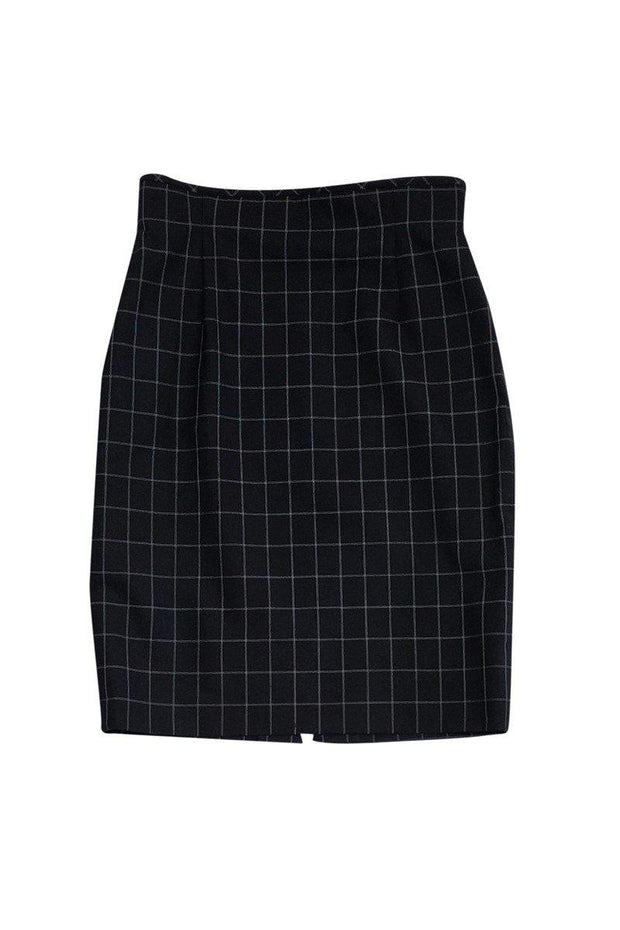 Current Boutique-Escada - Black Printed Pencil Skirt Sz 10