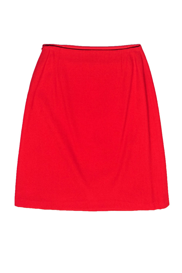Current Boutique-Escada - Red Wool Pencil Skirt Sz 8