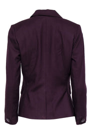 Current Boutique-Etcetera - Plum & Black Textured Two-Button Blazer Sz 4