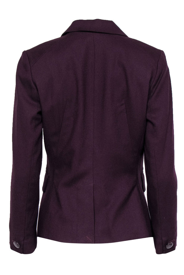 Current Boutique-Etcetera - Plum & Black Textured Two-Button Blazer Sz 4