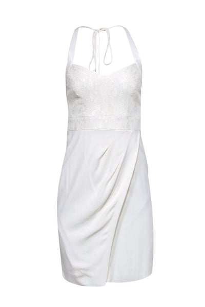 Current Boutique-Etcetera - Cream Lace Bodice Halter Dress Sz 00