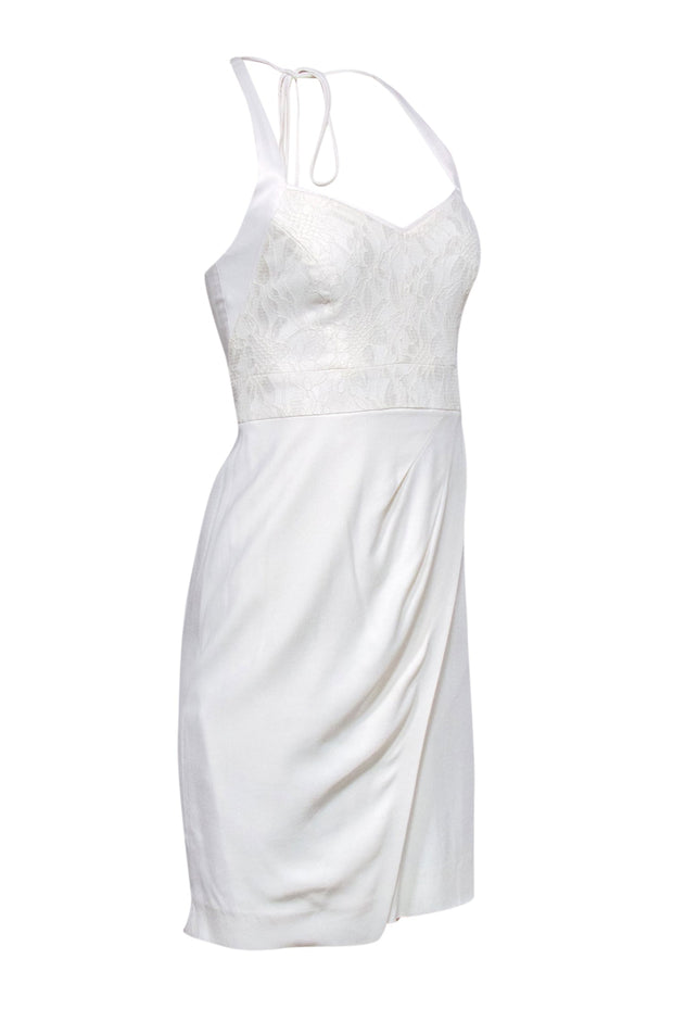 Current Boutique-Etcetera - Cream Lace Bodice Halter Dress Sz 00