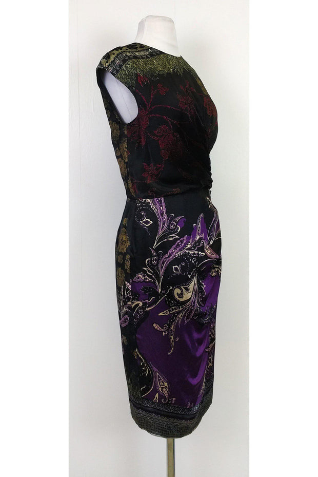 Current Boutique-Etro - Sleeveless Black Printed Floral Dress Sz 6